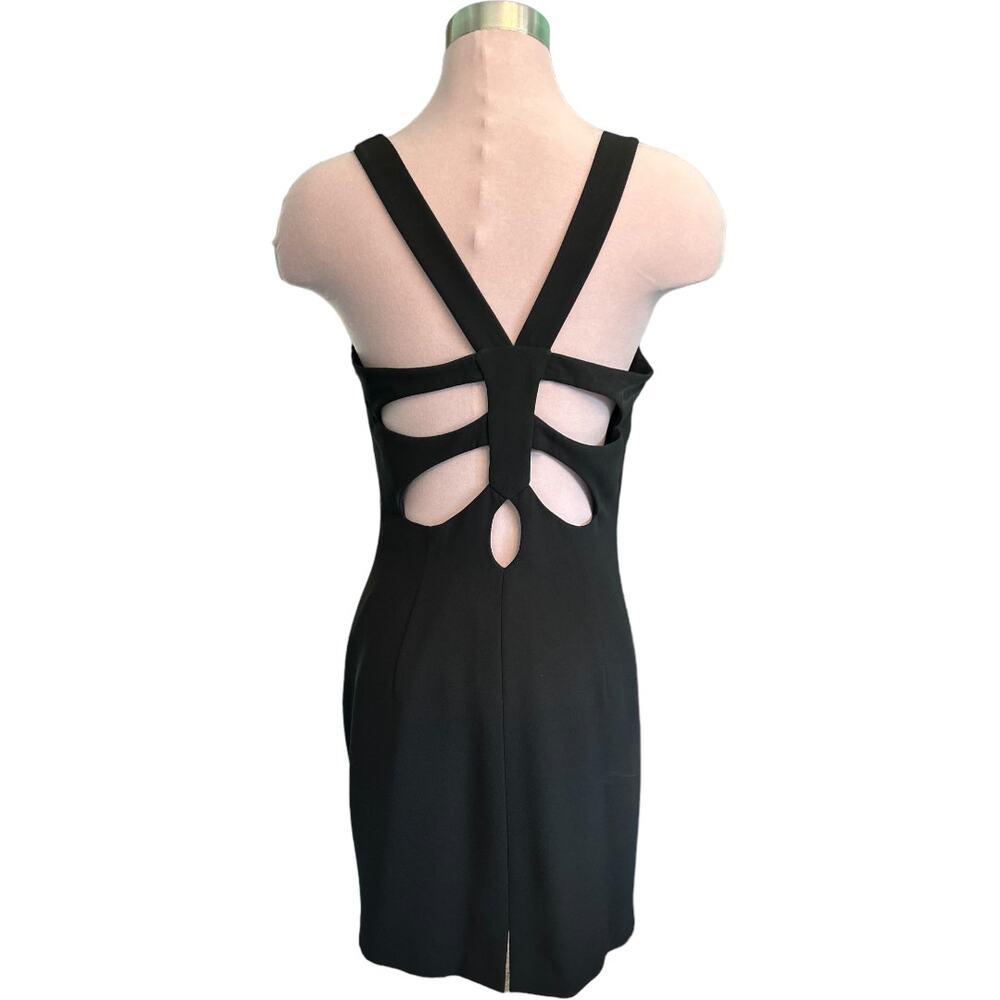 NWT Andrea Polizzi for Rex Lester Vintage 1980’sCocktail Dress in Black Size 10